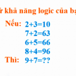 Thử khả năng logic của bạn